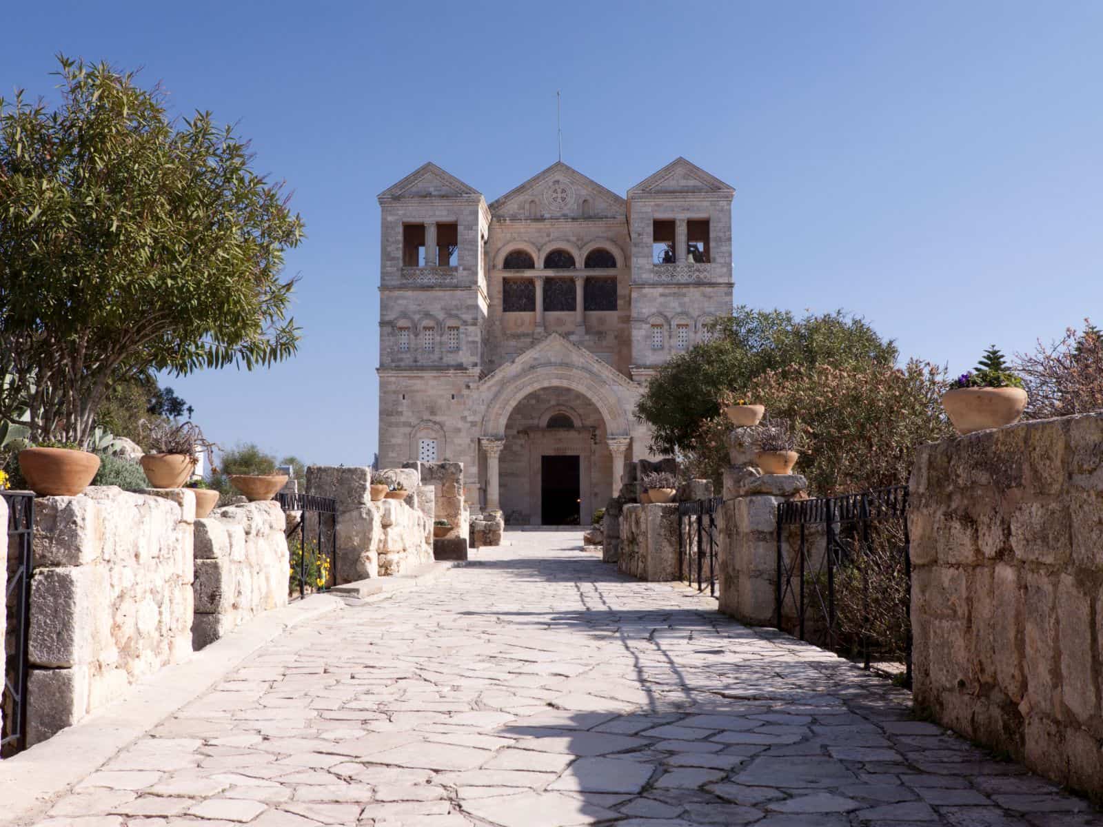 Una veduta della Basilica della Trasfigurazione, la chiesa francescana sul Monte Tabor